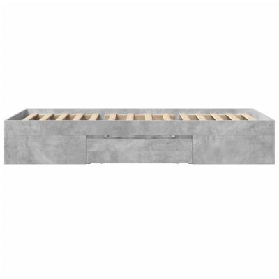 Bedframe bewerkt hout betongrijs 120x200 cm