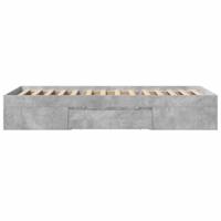 Bedframe bewerkt hout betongrijs 90x190 cm - thumbnail