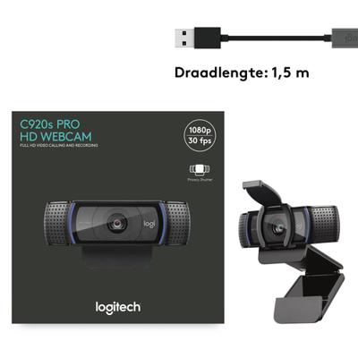Logitech C920S Pro HD webcam - thumbnail