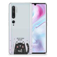 Xiaomi Mi Note 10 Pro Telefoonhoesje met Naam Cat Good Day - thumbnail