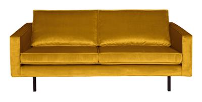 WOOOD Bank 2,5-zits 'Rodeo' Velvet, kleur Oker