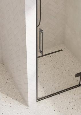 Saqu Grace draaideur met vast paneel rechts incl. antikalk 90x210cm mat zwart