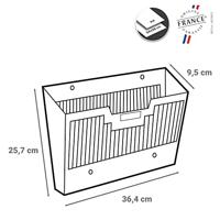 CEP First wandfolderhouder horizontaal, 1 vak, zwart - thumbnail