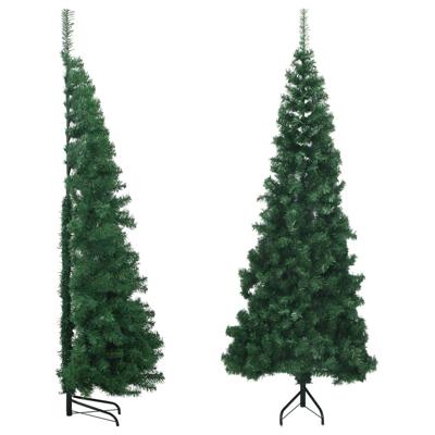 VidaXL Kunstkerstboom hoek 180 cm pvc groen
