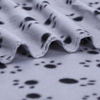 Nobleza Huisdierdeken - Fleece - Grijs met pootafdruk - Maat L - 100x160 cm - thumbnail