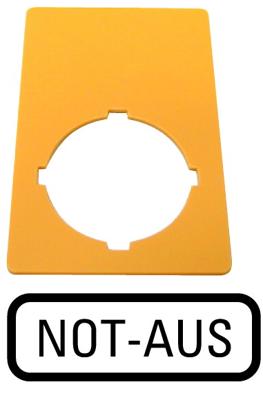 Eaton M22-XZK-D99 216471 Opschriftbord Voor noodstop (b x h) 33 mm x 50 mm NOT-AUS Geel 1 stuk(s) Piece