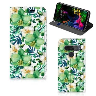 LG G8s Thinq Smart Cover Orchidee Groen