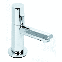 Toiletkraan Plieger Shape Opbouw Recht Rond Glans Chroom Koudwaterkraan - thumbnail