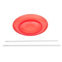 Eureka Jongleer bord met stok - rood - thumbnail
