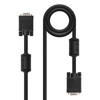 NanoCable 10.15.0110 SVGA-kabel met ferriet, voor monitor, projector en pc, HDB15/M-HDB15/M, zwart, 10 m - thumbnail