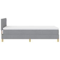 Boxspringbed met matras met matras Lichtgrijs 90 x 200 cm Stof - thumbnail