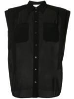 3.1 Phillip Lim sheer sleeveless shirt - Black - thumbnail