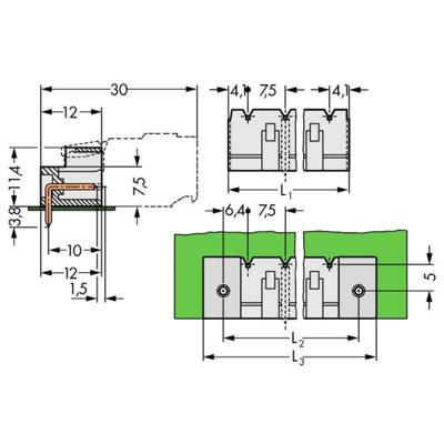 WAGO 721-865/001-000 Male header (standaard) 2060 Totaal aantal polen 5 Rastermaat: 7.50 mm 100 stuk(s)