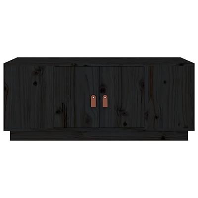 Salontafel 100x50x41 cm massief grenenhout zwart Salontafel 100x50x41 cm massief grenenhout zwart