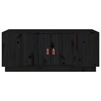 Salontafel 100x50x41 cm massief grenenhout zwart - thumbnail