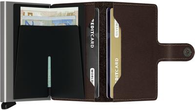 Secrid Miniwallet Original Portemonnee Bruin Echt leer