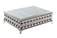 Juwelenkistje DKD Home Decor Kristal Metaal 24 x 18 x 7 cm Zilverkleurig Lila - thumbnail