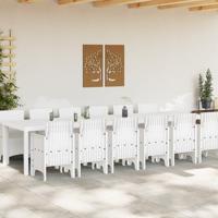 Tuin Eetset 13 pcs Wit Polt riet - thumbnail