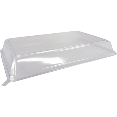 Deksel | sushitray | Gerecycled PET | rechthoekig | 208x138x27mm | transparant | 500 stuks