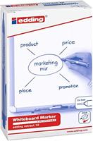 Whiteboardmarker edding 12 drukknop rond 1.5-3mm zwart | 10 stuks - thumbnail