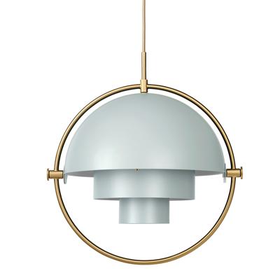 Gubi Multi-Lite Hanglamp - Messing & Mat grijs