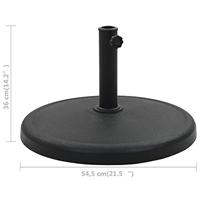 Parasolvoet rond 19 kg polyresin zwart - thumbnail