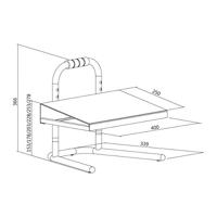 LogiLink EO0007 Poggiapiedi Antiscivolo Regolabile Nero Voetensteun (b x d) 400 mm x 339 mm Ergonomisch, In hoogte verstelbaar, Met schuimstoflaag Zwart - thumbnail
