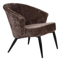 Dutchbone Fauteuil 'Georgia' Chenille, kleur Paars - thumbnail