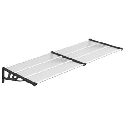 VidaXL Deurluifel 239x90 cm polycarbonaat zwart en transparant VidaXL Deurluifel 239x90 cm polycarbonaat zwart en transparant