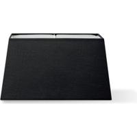 Lampenkap vierkant schuin | taps | katoen | stoffen lampenkap voor tafellamp | lampenkap met E27 fitting | B35cm D15cm H14cm | zwart - thumbnail