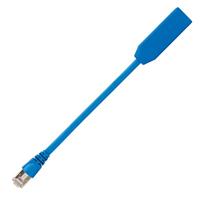 Telegärtner RJ45 Netwerk Adapter [1x RJ45-stekker - 1x RJ45-bus] 20.00 cm Blauw - thumbnail