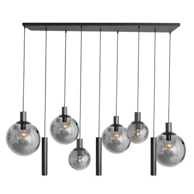 Steinhauer Eettafel hanglampBollique zwart met rookglas - 3798ZW