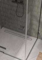 Saqu Parro douchecabine met draaideur incl. antikalk 120x90x210cm mat zwart - thumbnail