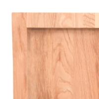 Wandschap 120x60x(2-4)cm behandeld massief eikenhout lichtbruin - thumbnail