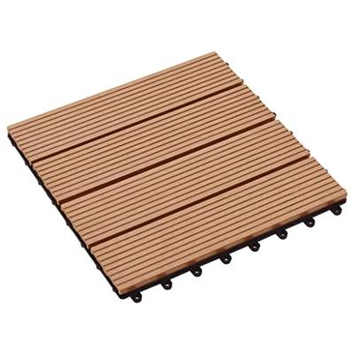 Terrastegels 30x30 cm 1 m HKC teakkleur 11 st