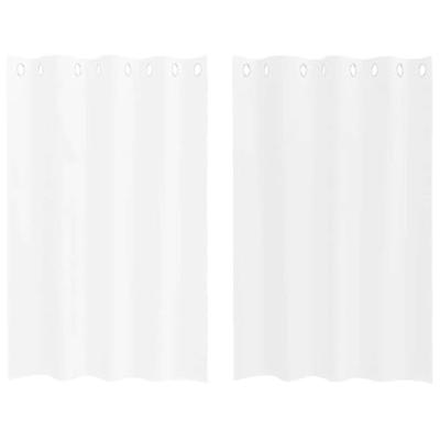 Voile Gordijn met gordijnen 2 pcs Wit 140 x 140 cm Polyester