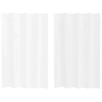 Voile Gordijn met gordijnen 2 pcs Wit 140 x 140 cm Polyester - thumbnail