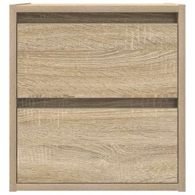 Nachtkastjes 2 st wandgemonteerd 38x34x40 cm sonoma eikenkleur
