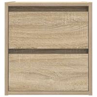 Nachtkastjes 2 st wandgemonteerd 38x34x40 cm sonoma eikenkleur - thumbnail