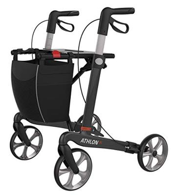 Rollator Athlon - Carbon rollator (5,5 kg) | Rehasense | Lichtgewicht rollator | Medium | Zeer wendbaar | CRBKM550