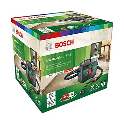 Bosch Home and Garden AdvancedVac 18V-8 Car Edition 06033E1001 Nat- en droogzuiger met accu 8 l Bosch Home and Garden AdvancedVac 18V-8 Car Edition 06033E1001 Nat- en droogzuiger met accu 8 l
