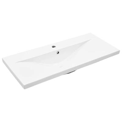 Wastafelkast Zwart Eiken 90 x 38.5 x 46 cm Bewerkt hout