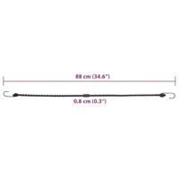 VidaXL Spanelastieken met reflecterende strips en haken 10 st 88 cm - thumbnail