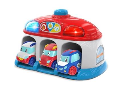 Teamsterz Tiny Tumble garage met 3 auto's
