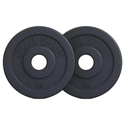 Voordeelbundel 10 kg (2 x 5 kg) Olympische Halterschijven Kunststof - 50 mm