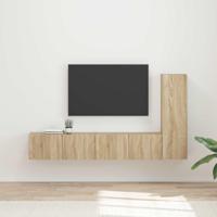 Tv-meubelset Wandgemonteerd 2 pcs Sonoma Eiken Bewerkt hout - thumbnail