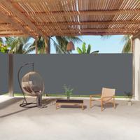 Tuinscherm uittrekbaar 220x1000 cm antracietkleurig - thumbnail
