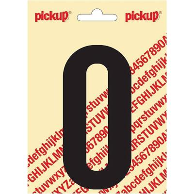 Plakcijfer Nobel 120mm zwart 0