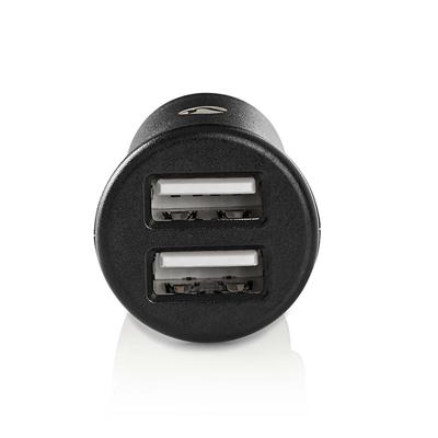 Auto-oplader | 4,8 A | 2 uitgangen | USB-A | Zwart