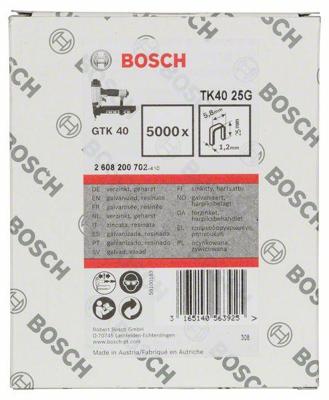 Bosch Accessoires Niet TK40 25G 1,2 mm, 25 mm, verzinkt 5000st - 2608200702 Bosch Accessoires Niet TK40 25G 1,2 mm, 25 mm, verzinkt 5000st - 2608200702